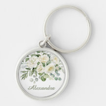 Regalo personalizado de flores blancas para dama d