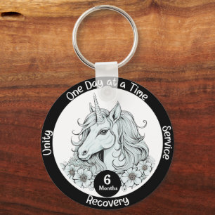Llavero Regalo personalizado de hito de sobriedad de unico