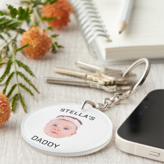 Llavero Regalo personalizado de papá con foto de bebé