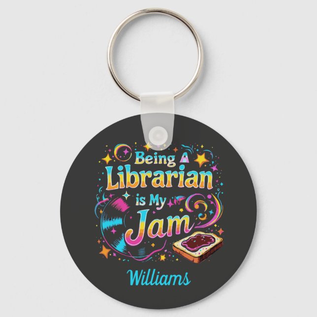 Llavero Regalo personalizado para bibliotecarios (Anverso)