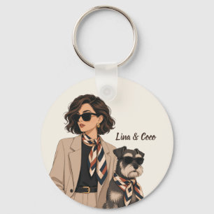Llavero "Regalo personalizado para mamá de perro" "Propiet