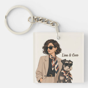 Llavero "Regalo personalizado para mamá de perro" "Propiet
