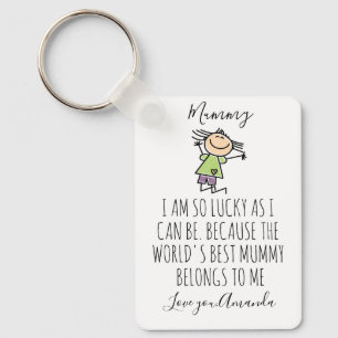 Llavero Regalo Personalizado Te Amo Mamá de Hija,