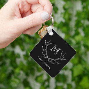 Llavero Regalo Personalizado Verde Óxido Rústico para Padr