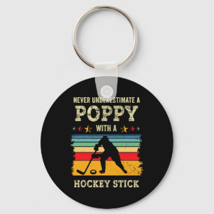 Llavero Regalo Retro Amapola Hockey Jugador de Hockey sobr