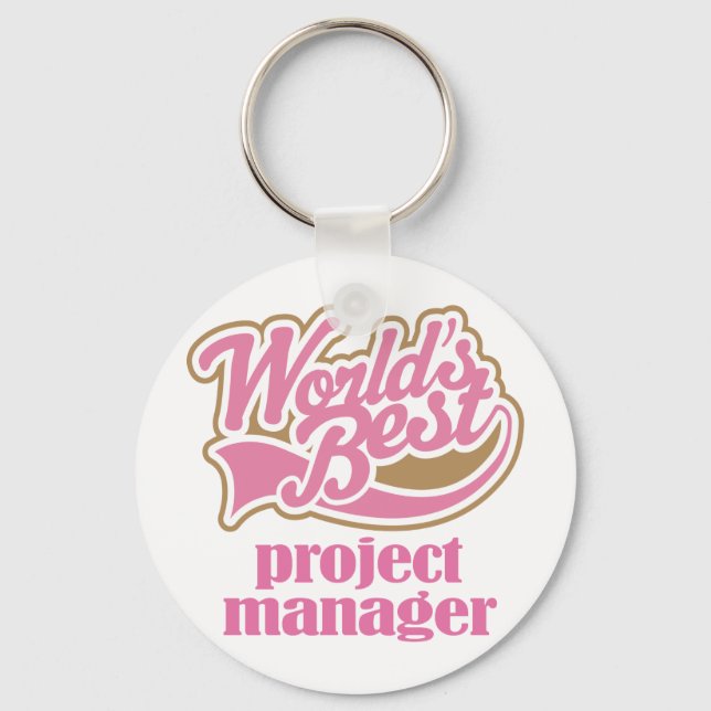 Llavero Regalo rosa de Project Manager (Anverso)