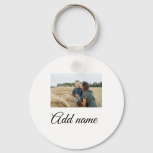 Llavero regalo simple mínimo añade la foto de tu mamá nomb