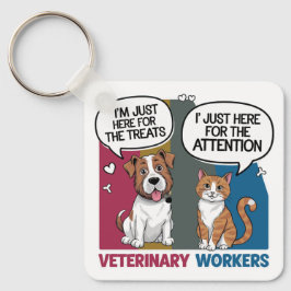 Llavero Regalo veterinario retro colorido
