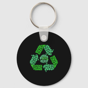 Llavero Regalo vintage de reciclaje logo del día de la Tie