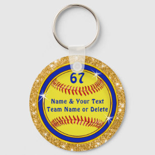 Llavero Regalos baratos de los equipos de Softball Blue y