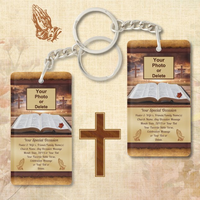 Llavero Regalos baratos para pastores, favores por el aniv (2 Sided Acrylic, Christian Keychains. Cheap Christian Gifts. Pastor Anniversary Gifts. Appreciation.)