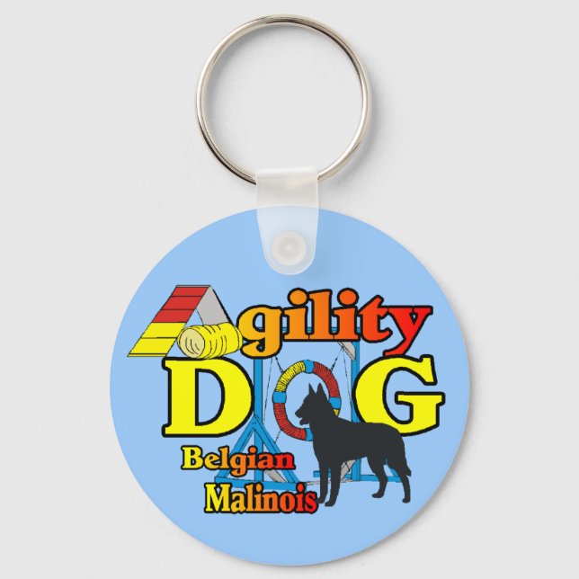 Llavero Regalos belgas de Agility Malinois (Anverso)
