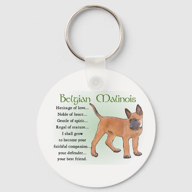 Llavero Regalos belgas de Malinois (Anverso)