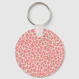 Llavero Regalos con estampado de leopardo rosa y crema