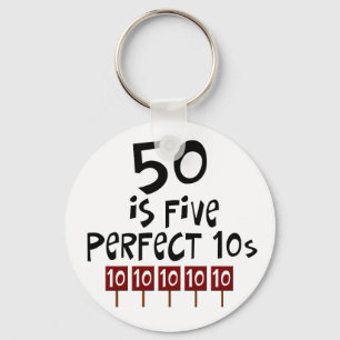 Llavero Regalos de 50 años, ¡50 es 5 años perfectos!