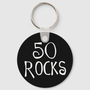 Llavero regalos de 50 años, 50 ROCKS