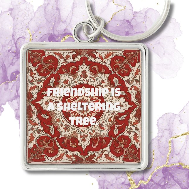 Llavero Regalos de aniversario de personalizado para amigo (Custom Anniversary Gifts for Friends Persian Tiles)