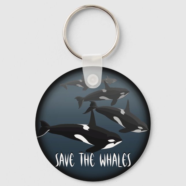 Llavero Regalos de arte de ballenas personalizados de Orca (Anverso)