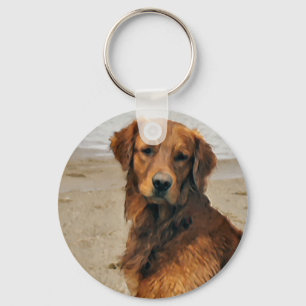 Llavero Regalos de arte de Golden Retriever