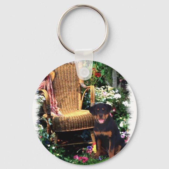 Llavero Regalos de arte de Rottweiler (Anverso)
