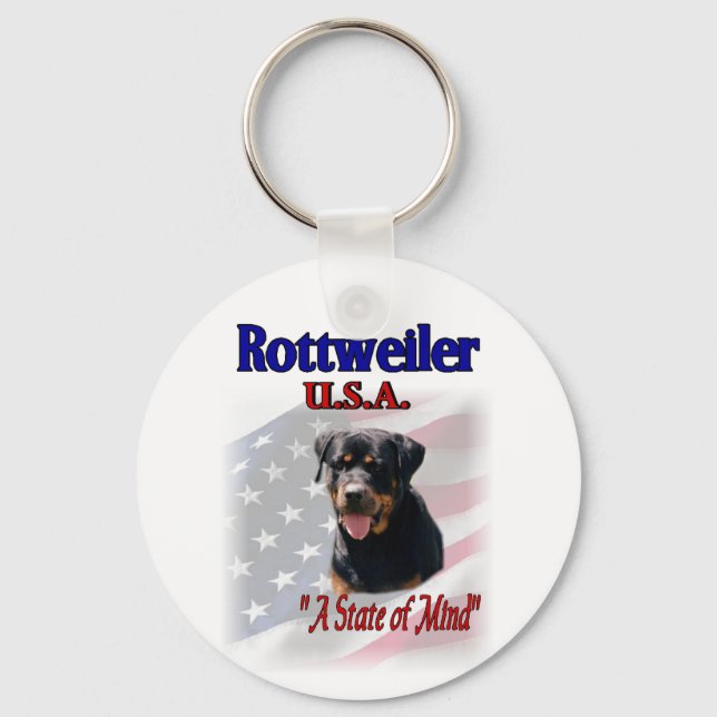 Llavero Regalos de arte de Rottweiler (Anverso)