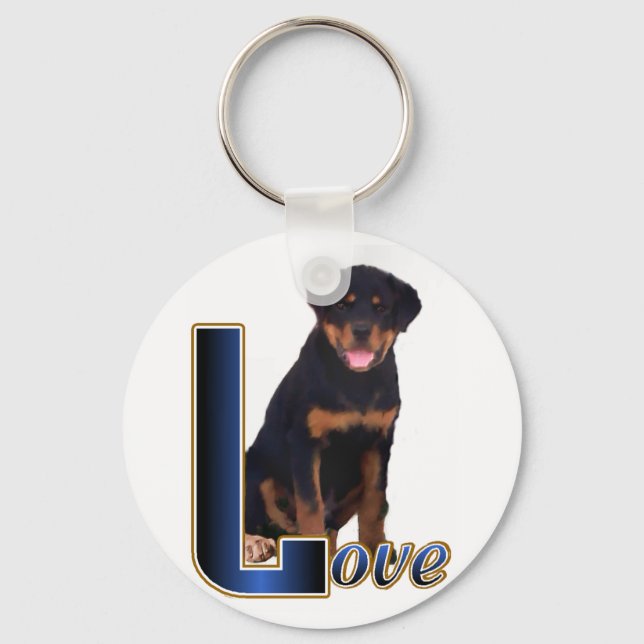 Llavero Regalos de arte de Rottweiler (Anverso)