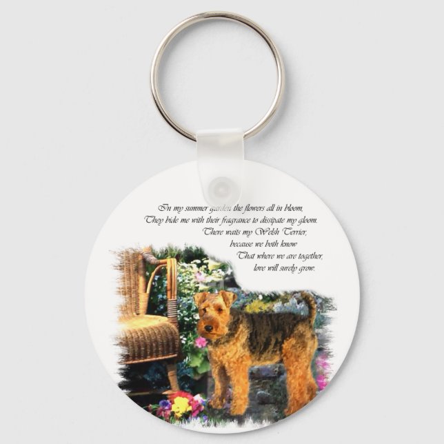 Llavero Regalos de arte de Welsh Terrier (Anverso)