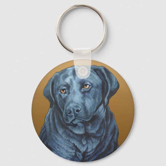Llavero Regalos de arte para perros azules de Black Lab (Anverso)