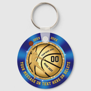 Llavero Regalos de Baloncesto Baratos Blue Gold para Equip