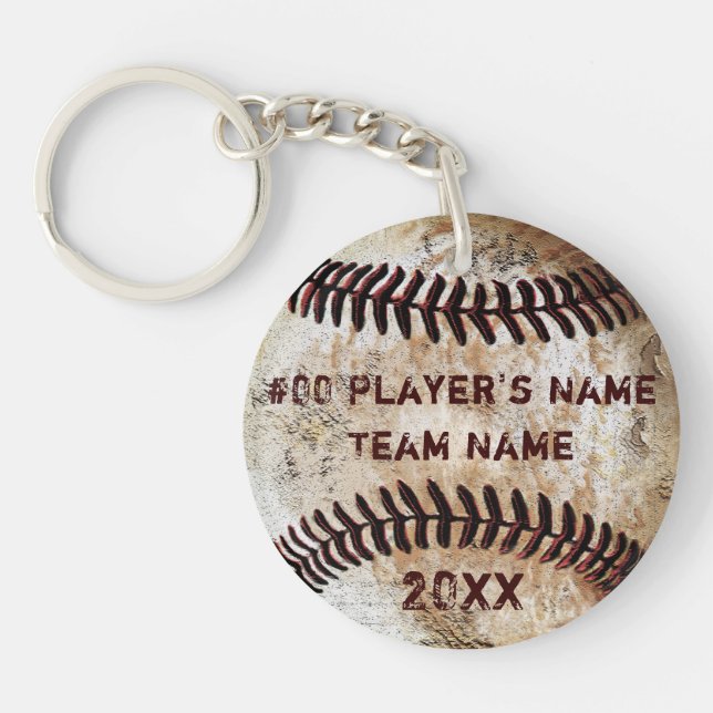 Llavero Regalos de béisbol personalizados para jugadores,  (Frente)