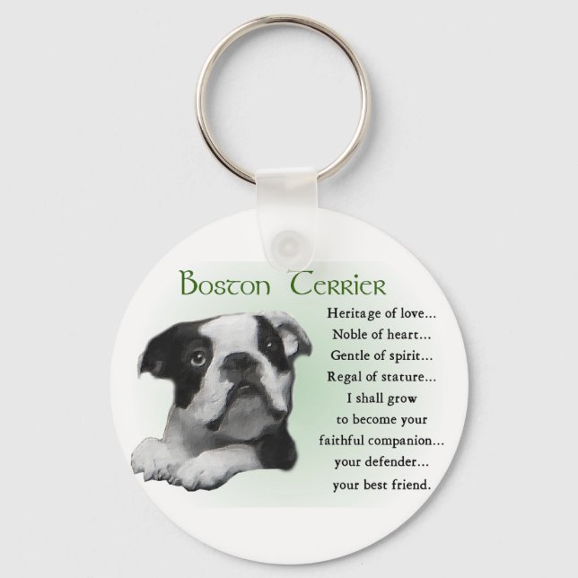 Llavero Regalos de Boston Terrier (Anverso)