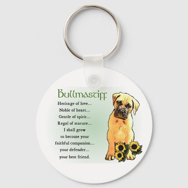 Llavero Regalos de bullmastiff (Anverso)