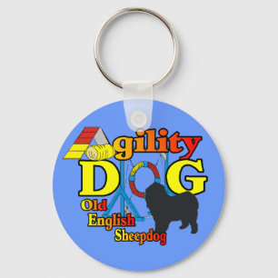 Llavero Regalos de Camisetas de Agility, perro de oveja in
