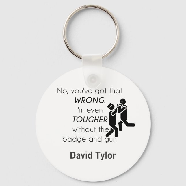 Llavero Regalos de Chistes de policías (Anverso)