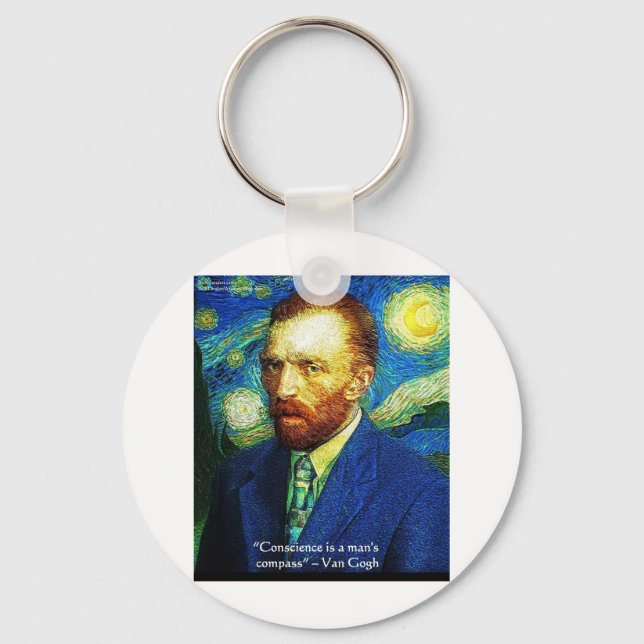 Llavero Regalos de citas de Van Gogh "Brújula de Concienci (Anverso)