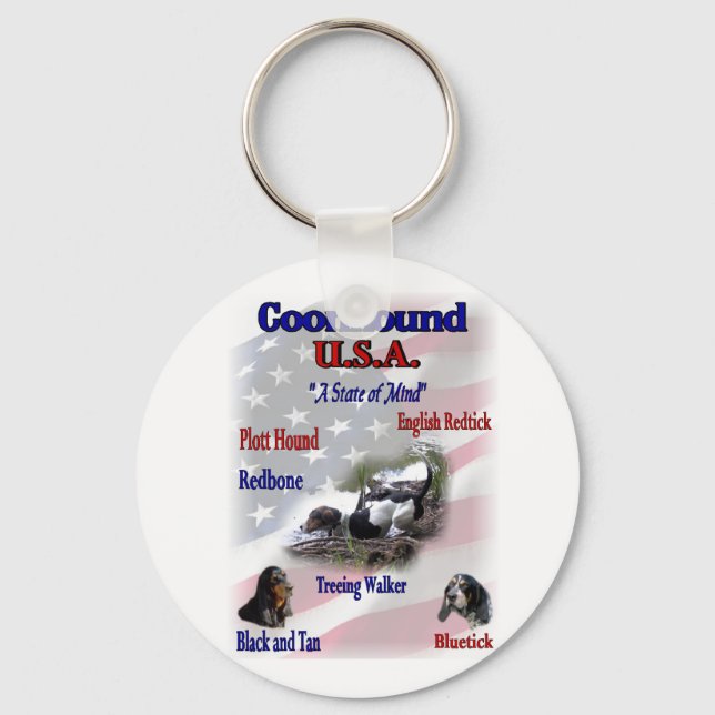 Llavero Regalos de Coonhound USA (Anverso)