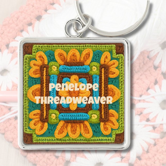 Llavero Regalos de cumpleaños de personalizado para la abu (Custom Birthday Gifts for Crocheters Mom Grandma)