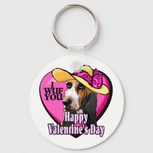 Llavero Regalos de Día de San Valentín de Hound Basset
