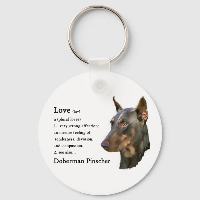 Llavero Regalos de Doberman Pinscher (Anverso)