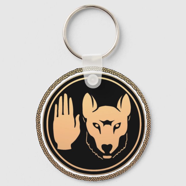 Llavero Regalos de First Nations Keychain Native Wolf Art  (Anverso)