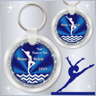 Llavero Regalos de gimnasia azul personalizados para el eq
