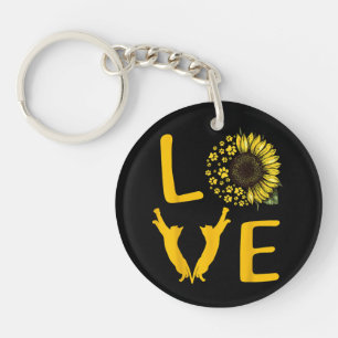 Llavero Regalos de Girasoles de Gato para Amantes de Gatos