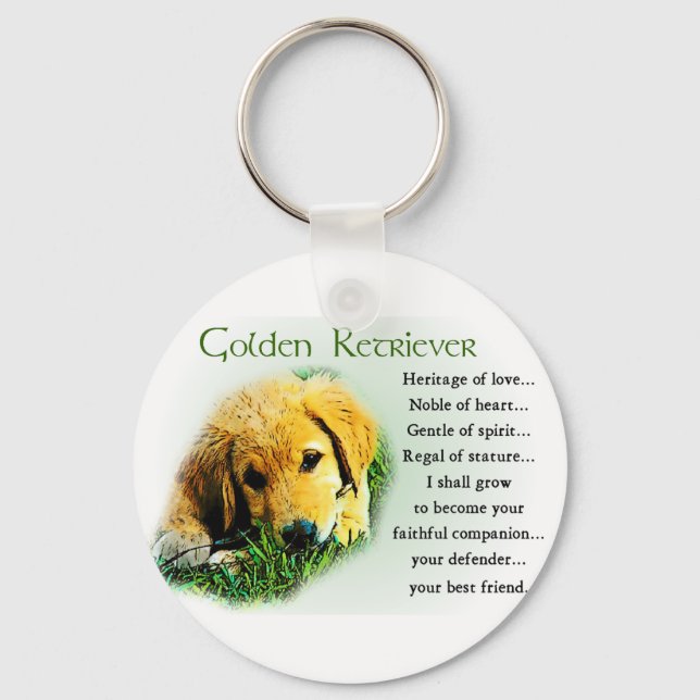 Llavero Regalos de Golden Retriever (Anverso)
