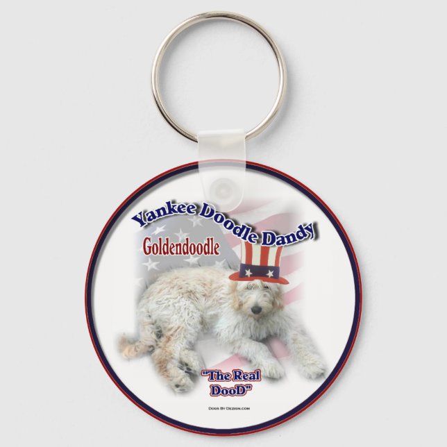 Llavero Regalos de Goldendoodle (Anverso)