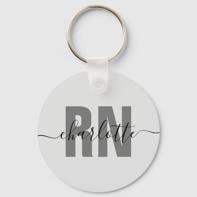 Llavero Regalos de graduación de enfermeras de RN registra (Anverso)