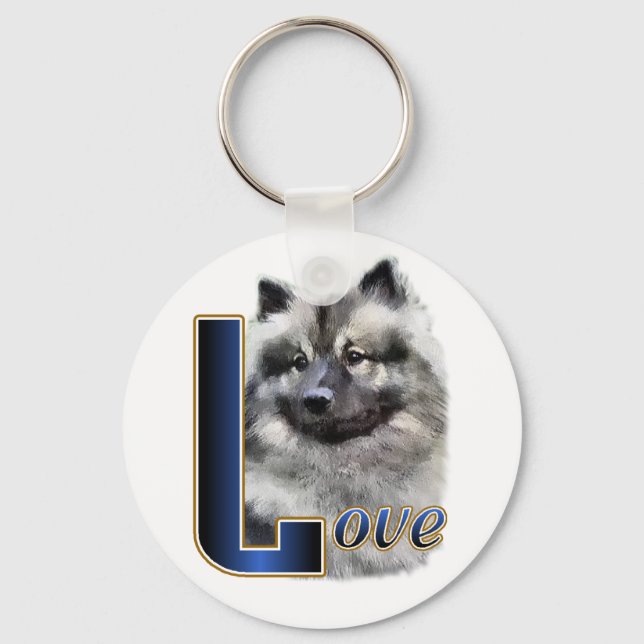 Llavero Regalos de Keeshond (Anverso)