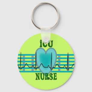 Llavero Regalos de la enfermera de ICU, QRS y diseño del