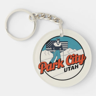 Llavero Regalos de la montaña Utah de Vintage Retro Park C