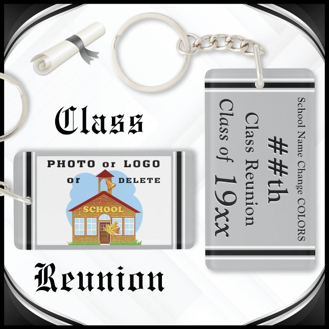 Llavero Regalos de la Reunión de Clase Personalizada. Reun (Personalized Class Reunion Gifts. Personalized gifts for 50th class reunion. Class Reunion Keychains)