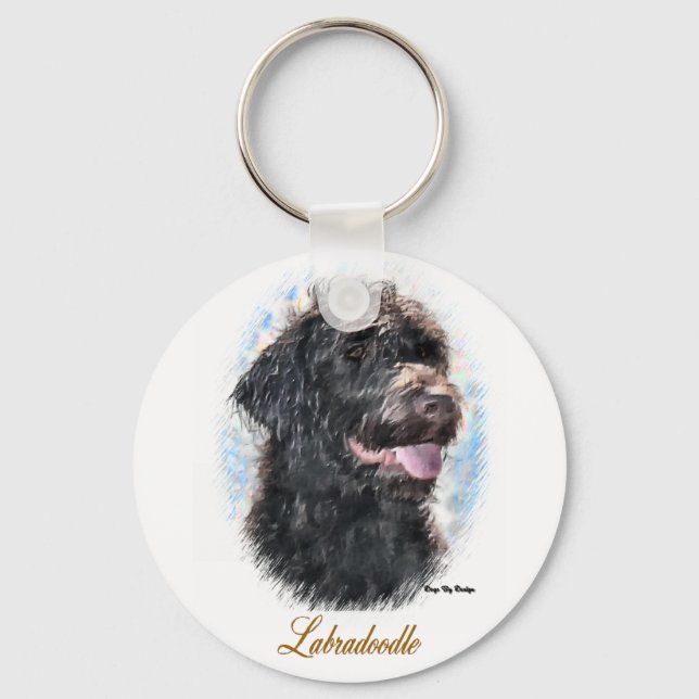Llavero Regalos de Labradoodle (Anverso)